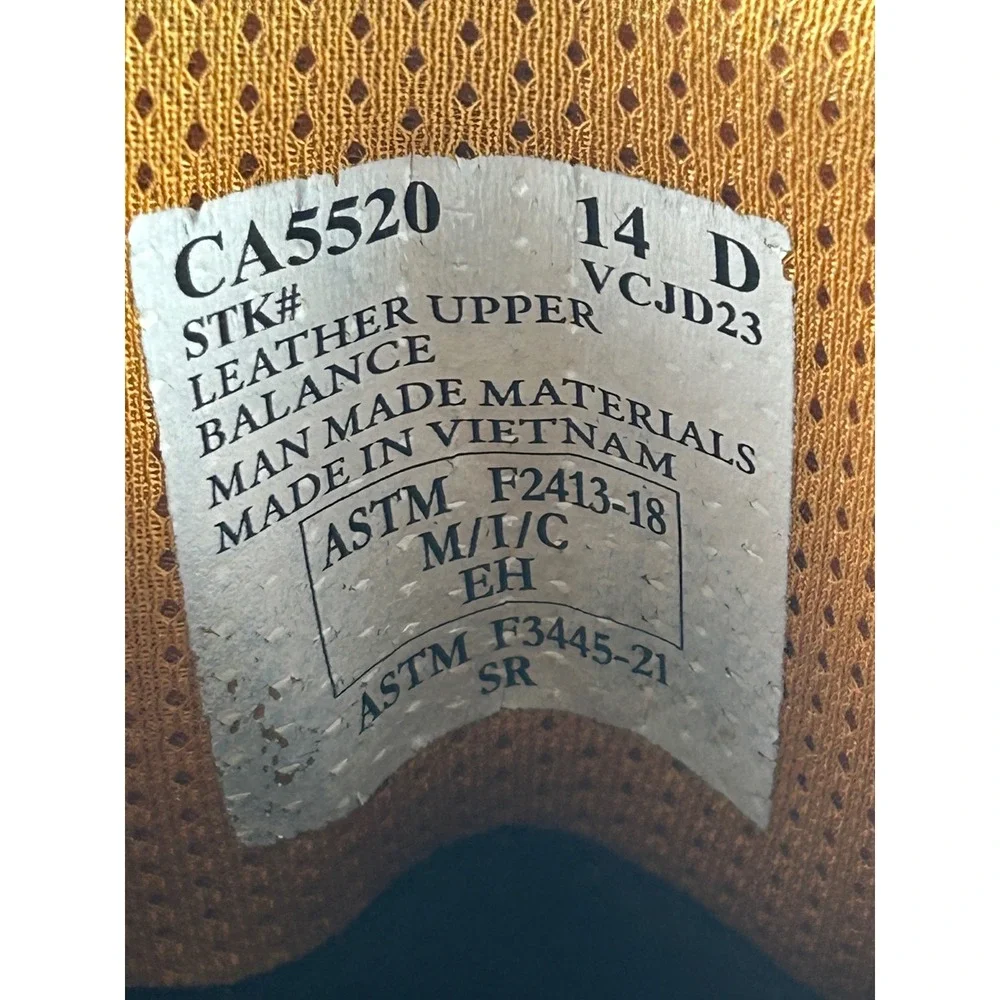 Carolina Work‎ Boots Waterproof Non Slip Leather Steel Toe Men 14D